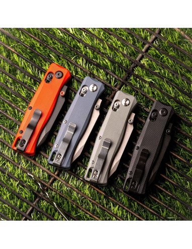 Cuchillo de bolsillo EDC Flytanium BEEF con hoja D2 y mango G-10