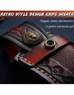 Funda de Cuchillo de Bolsillo Omesio de Cuero 11.51 cm 2