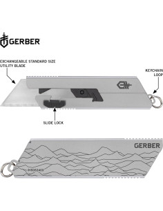 Cuchillo de Utilidad Mini EAB Gerber, Acero Inoxidable, Plata 2