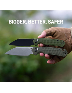 Cuchillo EDC CJRB J1945L Grande Pyrite-Light 21.4 cm Verde 2