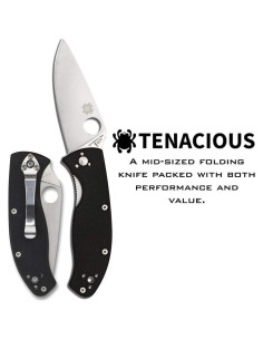 Cuchillo Plegable Spyderco Tenacious G-10 Negro 8.6 cm 2