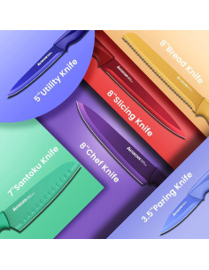 Juego de cuchillos de cocina Astercook 12 piezas acero inoxidable 2