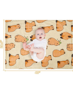 Manta de Bebé DCOOLGO Capibara Doble Capa 67x102 cm 2