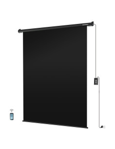Pantalla Motorizada Negra RAUBAY 151.6 x 219.4 cm Plegable