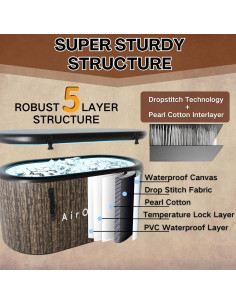 Tina de Inmersión Fría Inflable Airoutelle 818L Portátil 2