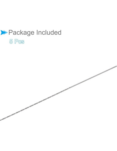 Broca de Tornillo CoCud 1mm x 120mm Acero Alta Velocidad 5 Pzas