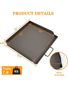 Plancha Uniflasy para Estufa Camp Chef 40.64 x 35.56 cm 2