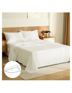 Juego de Sábanas Queen CieloCloud 100% Algodón 4PCS 1000 Hilos