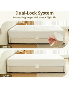 Juego de Sábanas Queen CieloCloud 100% Algodón 4PCS 1000 Hilos 2