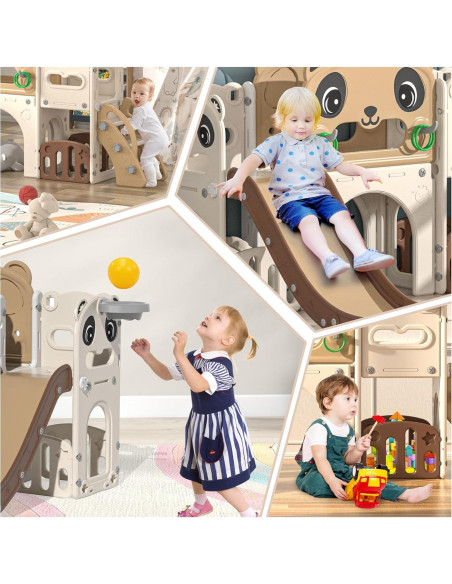 Juego de Escalera y Tobogán 9 en 1 Nyeekoy para Niños