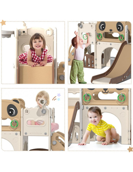 Juego de Escalera y Tobogán 9 en 1 Nyeekoy para Niños