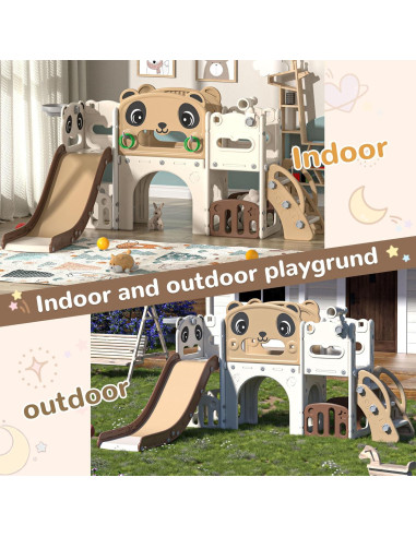 Juego de Escalera y Tobogán 9 en 1 Nyeekoy para Niños