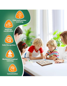 Tablero de Laberinto Magnético Pristine Playtime - Madera Educativo 2