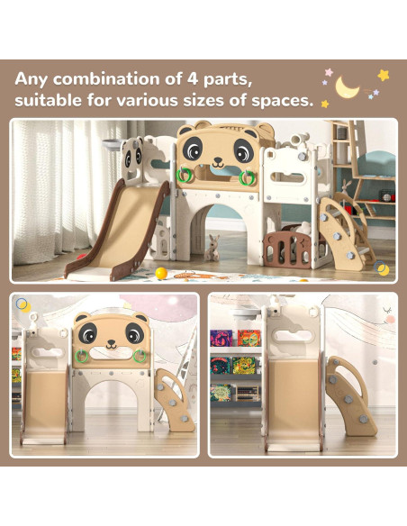 Juego de Escalera y Tobogán 9 en 1 Nyeekoy para Niños