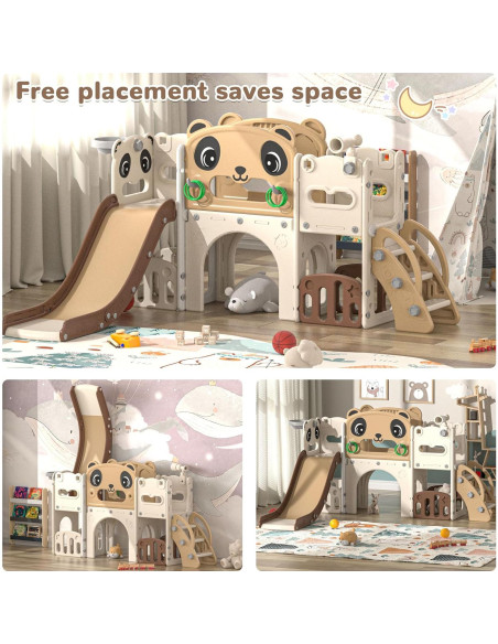 Juego de Escalera y Tobogán 9 en 1 Nyeekoy para Niños