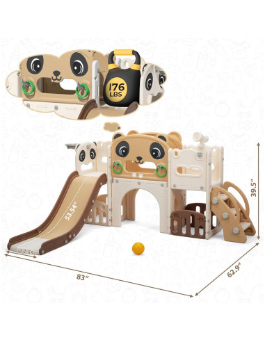 Juego de Escalera y Tobogán 9 en 1 Nyeekoy para Niños