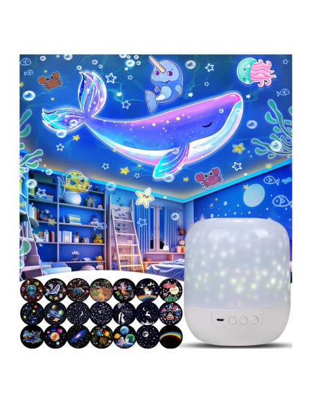 Proyector de Estrellas Youkela CP-SM con 21 Películas y Luz Nocturna Proyector de Estrellas Youkela CP-SM con 21 Películas y Luz Nocturna