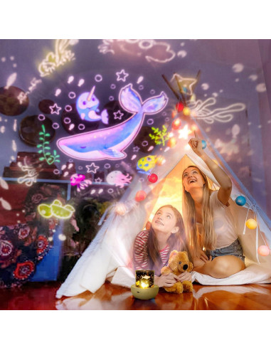 Proyector de Estrellas Youkela CP-SM con 21 Películas y Luz Nocturna