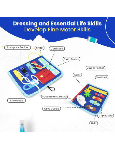 Tablero Ocupado Montessori Tsarasi para Niños 3-5 Años