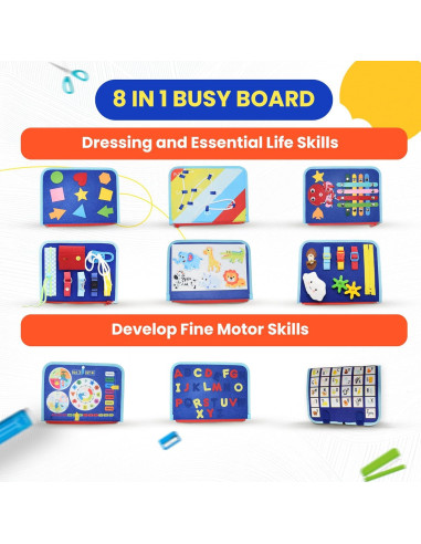 Tablero Ocupado Montessori Tsarasi para Niños 3-5 Años