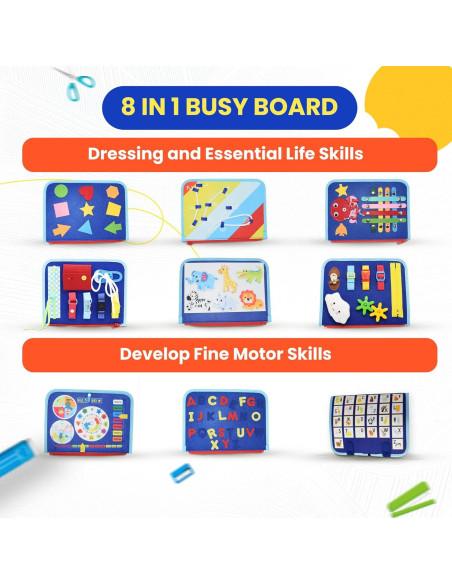 Tablero Ocupado Montessori Tsarasi para Niños 3-5 Años