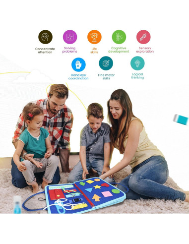 Tablero Ocupado Montessori Tsarasi para Niños 3-5 Años