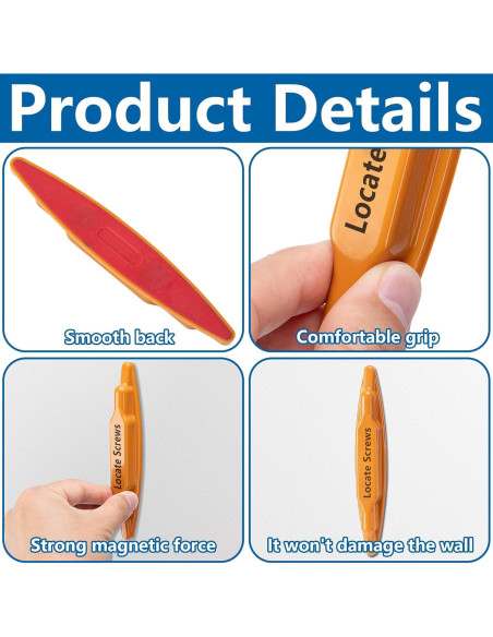 Detector de Clavos Magnético moonoom 4 Pcs - Herramienta Compacta