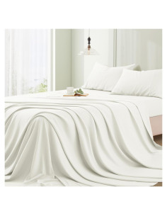 Juego de Sábanas King Vonty de Rayón Derivado de Bambú 4 Piezas