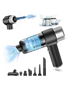 Aspiradora de Mano KJMYYZI 7 en 1 16000Pa Inalámbrica Negra