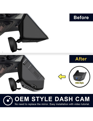 Cámara Dash 4K Mangoal para Ford Bronco 2021-2024, WiFi