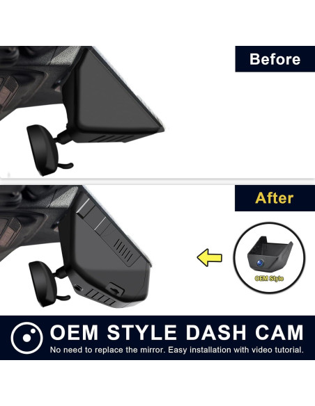 Cámara Dash 4K Mangoal para Ford Bronco 2021-2024, WiFi Cámara Dash 4K Mangoal para Ford Bronco 2021-2024, WiFi