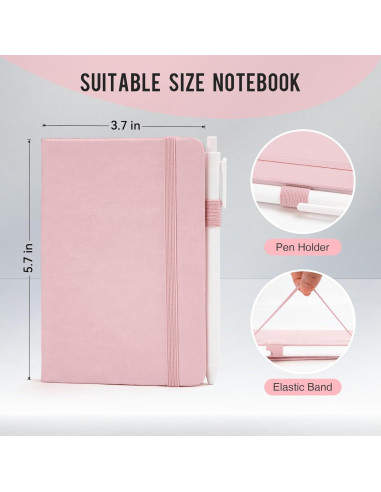 Cuadernos A6 Oucaru 8 Colores Pastel Tapa Dura 40 Hojas