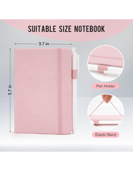 Cuadernos A6 Oucaru 8 Colores Pastel Tapa Dura 40 Hojas