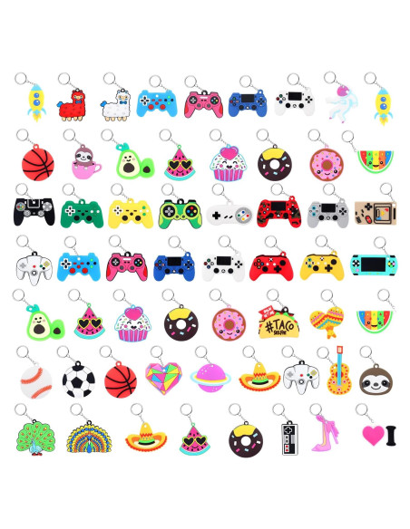 58 Llaveros de Silicona para Niños Hazms - Fiesta Cumpleaños