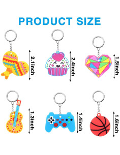 58 Llaveros de Silicona para Niños Hazms - Fiesta Cumpleaños 2