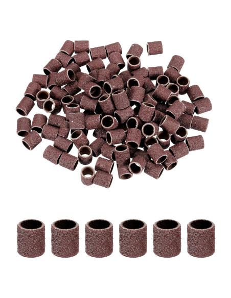 HARFINGTON 200pcs Mangas de Lijado 9.5mm Grano 120 Oxido Aluminio