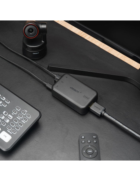 Combo Adaptador UVC a HDMI 4K OBSBOT Tiny 2 y Control Remoto