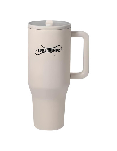 Taza de Café Aislada Luxe Trendz 30 oz Crema - Doble Pared