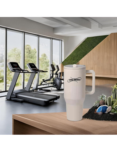 Taza de Café Aislada Luxe Trendz 30 oz Crema - Doble Pared