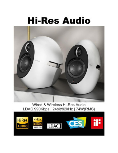 Altavoces Edifier e25HD 74W Hi-Res Bluetooth 5.3 con Control Remoto
