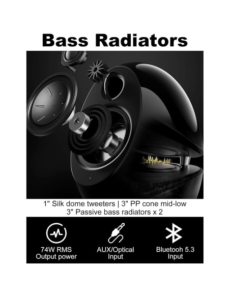 Altavoces Edifier e25HD 74W Hi-Res Bluetooth 5.3 con Control Remoto