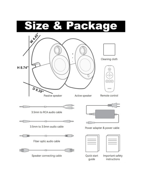 Altavoces Edifier e25HD 74W Hi-Res Bluetooth 5.3 con Control Remoto