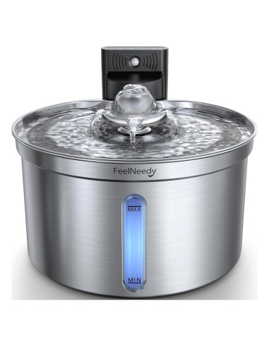 Fuente de Agua Inalámbrica FEELNEEDY 3.5L Acero Inoxidable