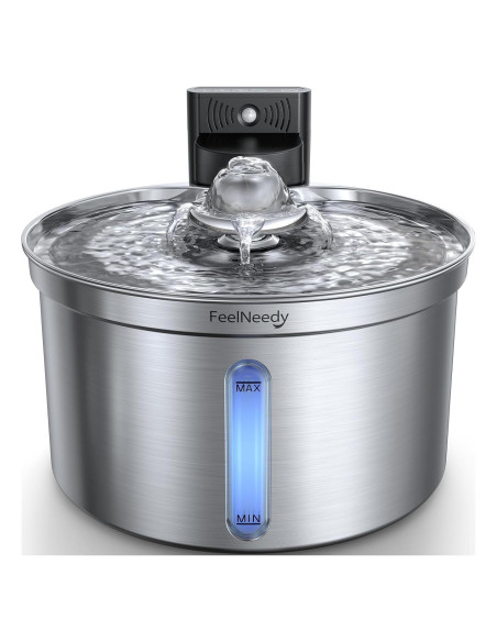 Fuente de Agua Inalámbrica FEELNEEDY 3.5L Acero Inoxidable