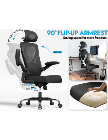Silla de Oficina Ergonómica Ergalithic X100-1 con Soporte Lumbar