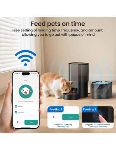 Dispensador Automático de Comida y Agua Evoliq 3L 5G WiFi