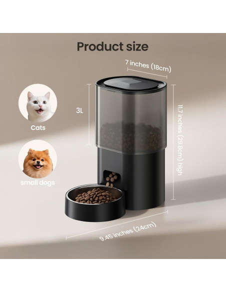 Dispensador Automático de Comida y Agua Evoliq 3L 5G WiFi