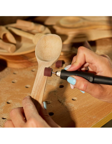 HARFINGTON 200pcs Mangas de Lijado 9.5mm Grano 120 Oxido Aluminio