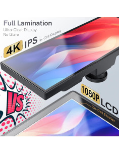 Pantalla Portátil CarPlay COOCOM 11.26" con Cámara 4K 2