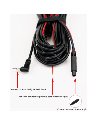 Cámara de Tablero Espejo WOLFBOX G840S 12" 4K con Cable de 10m